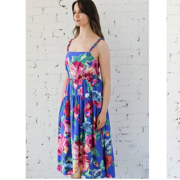 BRAND NEW MARLEE Adelaide Floral Dress in Blue - Picture 2 of 5
